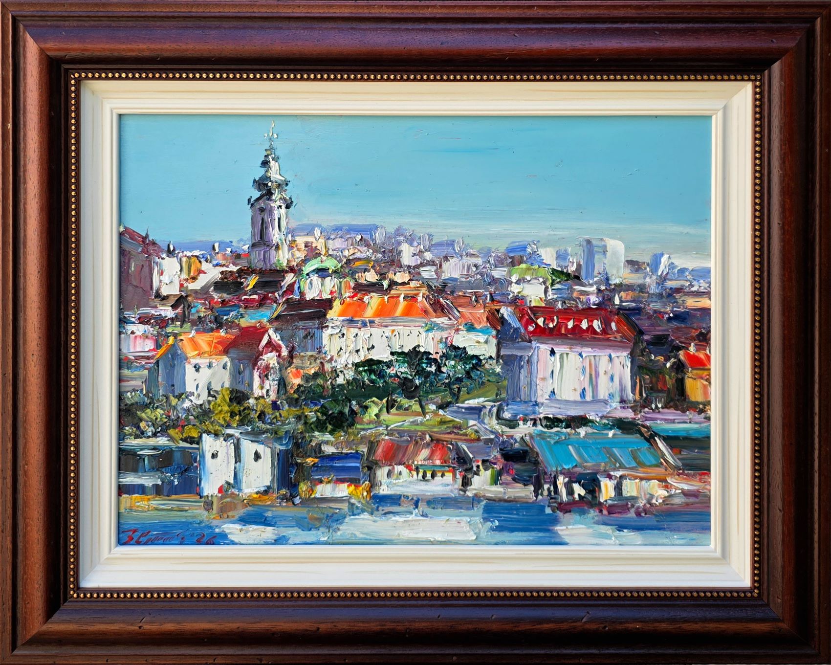 Slika Đorđa Stanića - Pogled na Beograd