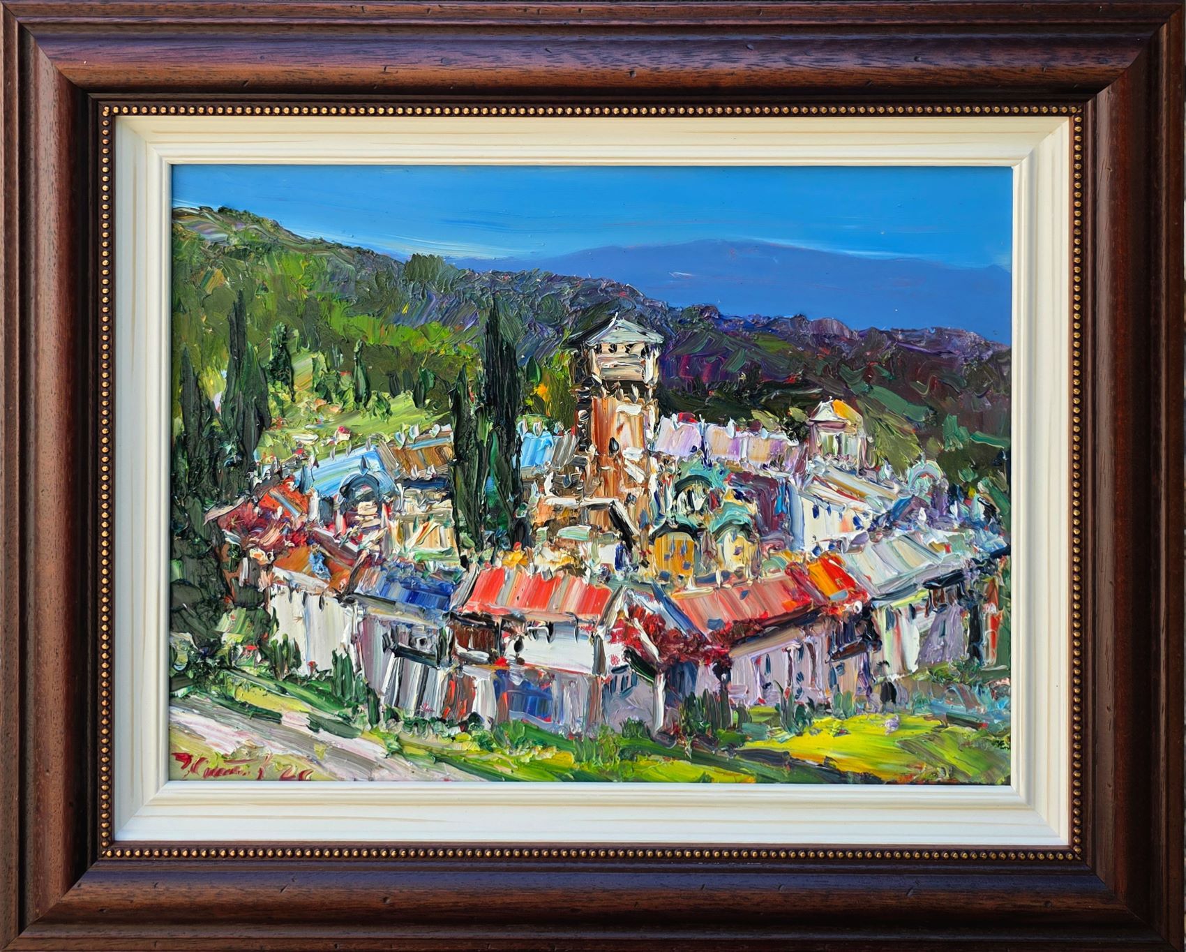 Slika Đorđa Stanića - Pogled na Hilandar