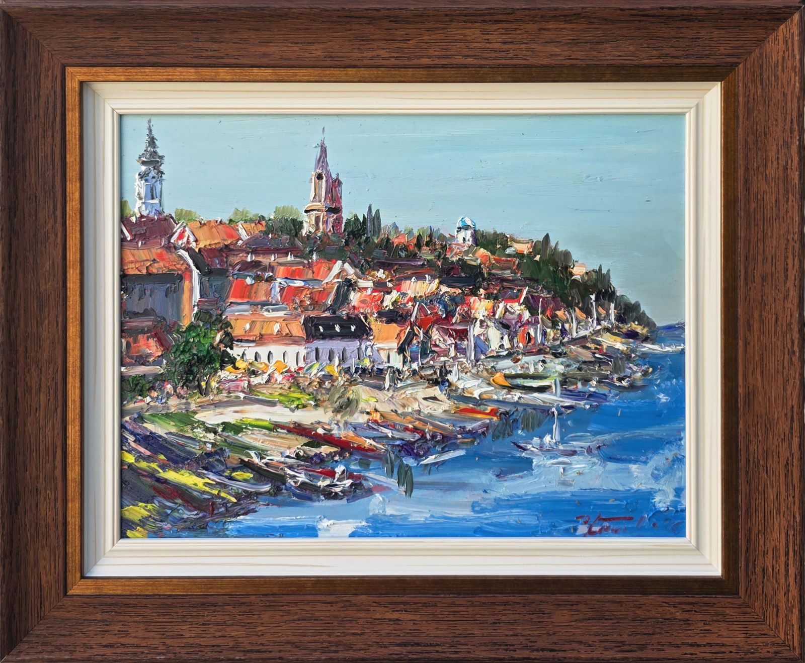 Slika Đorđa Stanića - Zemun na reci