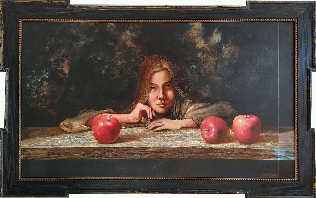 Milan Kolbas - Devojka i jabuke  60x106.jpg